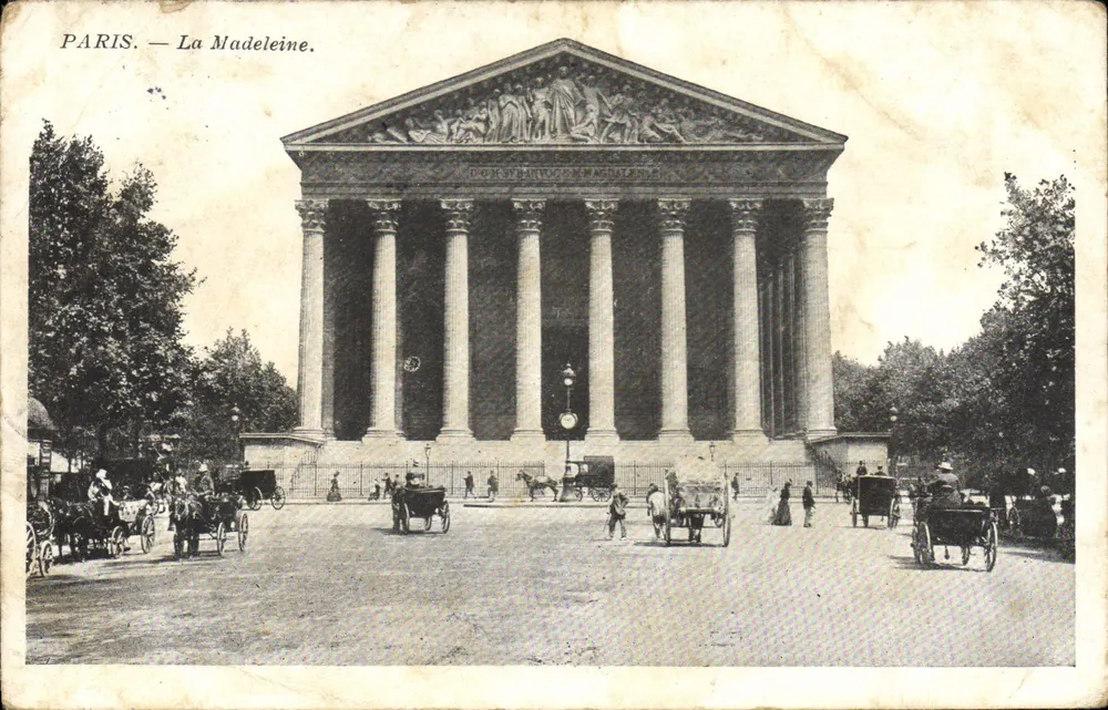 Paris — A Madeleine — Editor não identificado, número de série não visível - Frente