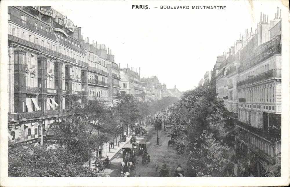 Paris — Boulevard Montmartre — Editor anônimo, número de série não visível - Frente