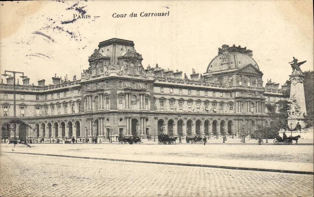 Paris — Cour du Carrousel — vista arquitetônica - Frente