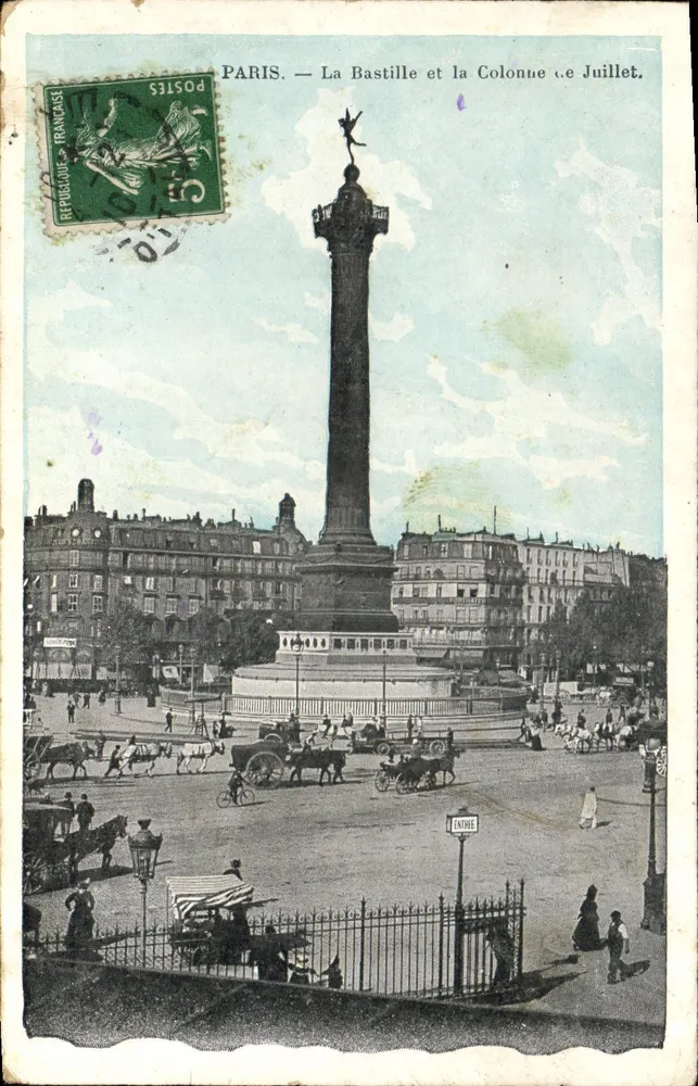 Paris — Die Bastille und die Siegessäule — J.C. Paris - Vorderseite