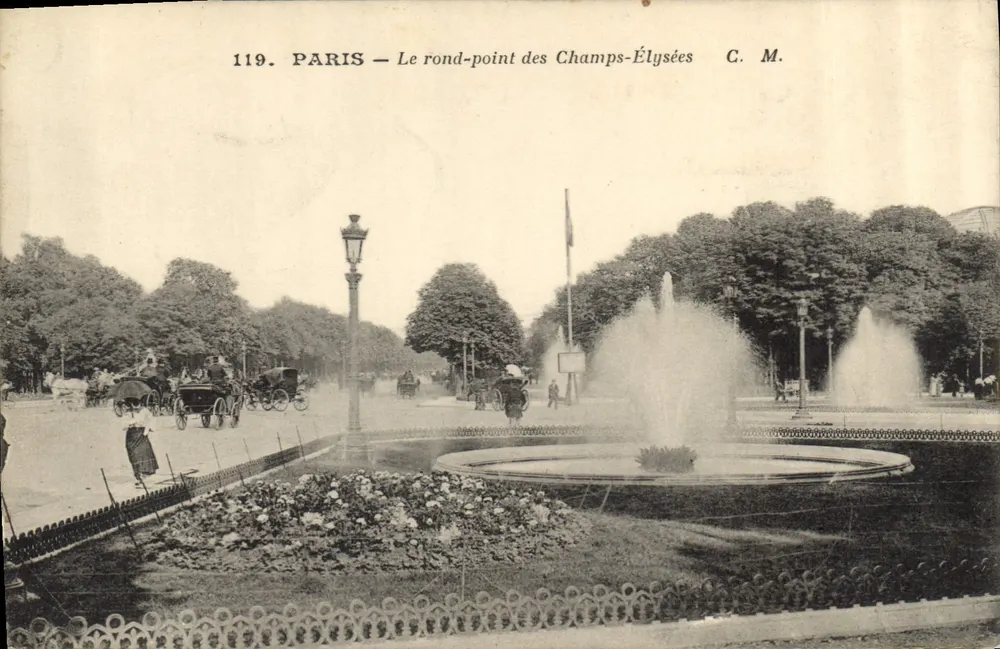 Paris — O rotonda dos Champs-Élysées — G. M. n°119 - Frente