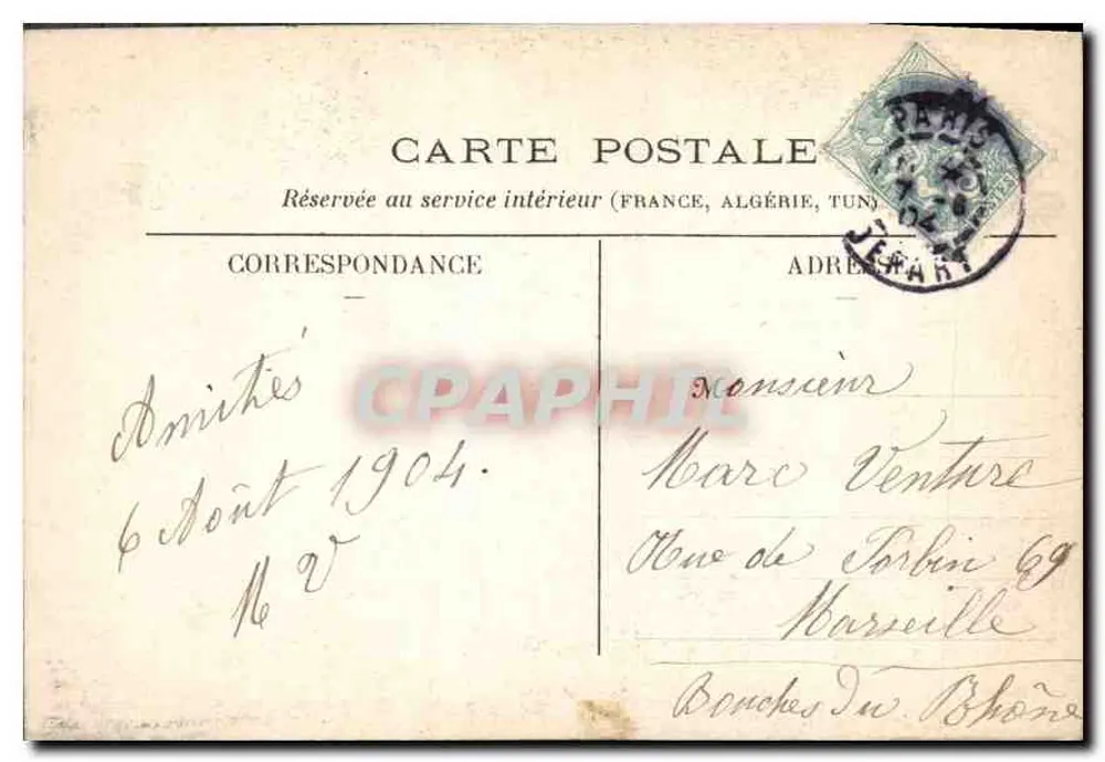 Paris — A Madeleine — Editor desconhecido, n° 130 - Verso