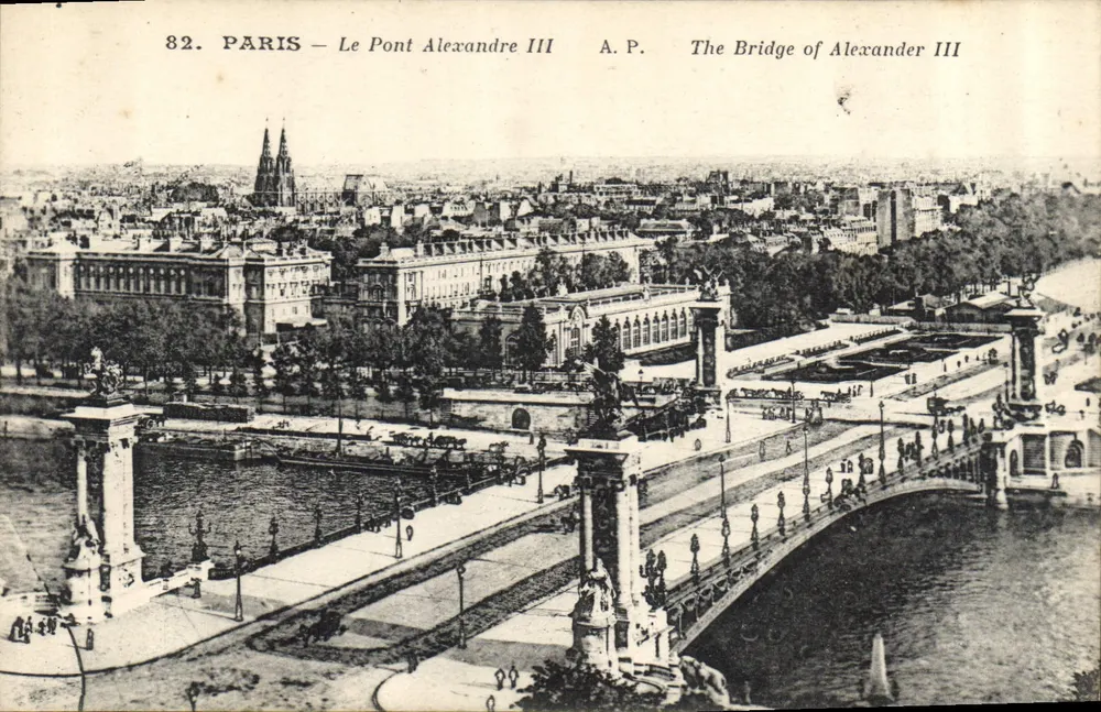 Paris — O Ponte Alexandre III — A.P. - Frente