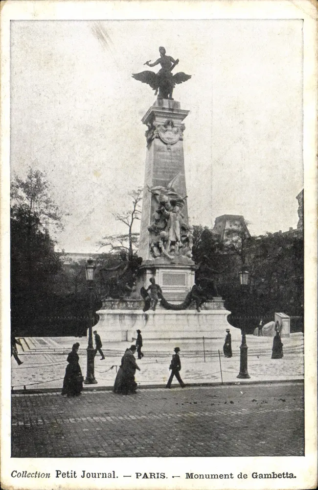 Monumento de Gambetta — Paris — Coleção Petit Journal - Frente