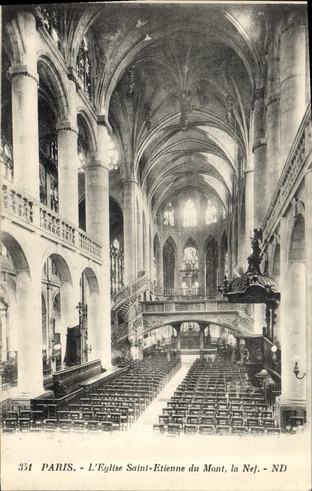 Paris - Die Kirche Saint-Etienne du Mont, die Kirche - ND - Vorderseite