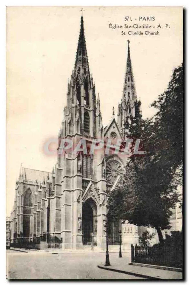 Igreja de Santa Clotilde — Paris — A. P. n° 571 - Frente