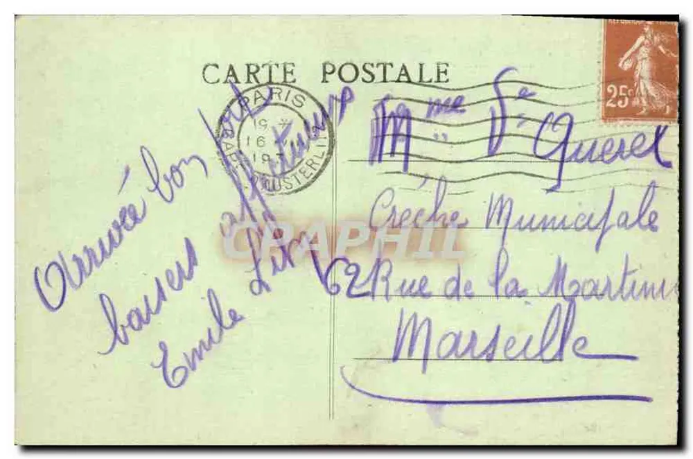 Paris — Arco do Triunfo do Carrousel — editor não identificado - Verso