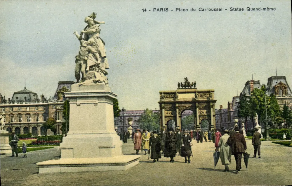 Parigi - Piazza del Carrousel - Statua Quand-même - Recto