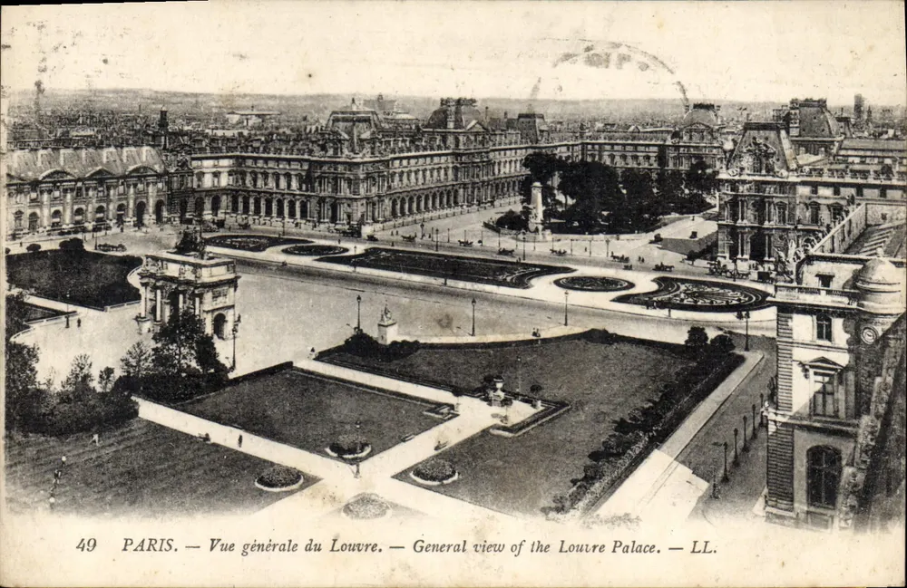 Paryż — Ogólny widok Louwru — LL. n°49 - Awers