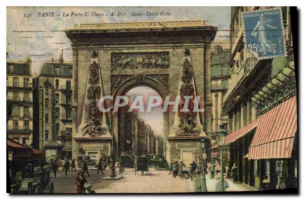 Paris — A Porta Saint-Denis — A. P. — Porta Saint-Denis - Frente