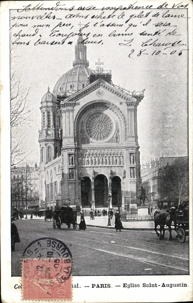Paris — Igreja de São Agostinho — Col. — Paris — Igreja de São Agostinho. - Frente
