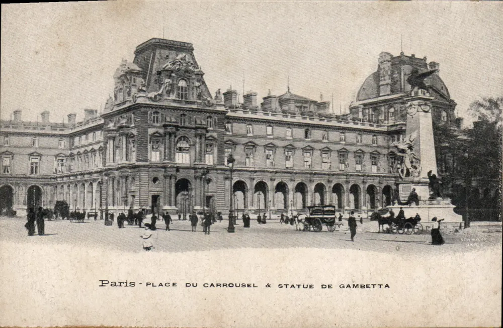 Paris - Place du Carrousel & Statue von Gambetta - Vorderseite