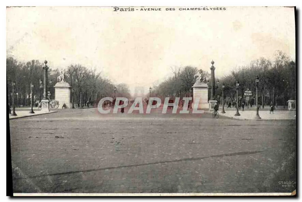 Parijs - Avenue des Champs-Élysées — panoramische uitzicht — uitgever Stalck Parijs - Voorkant