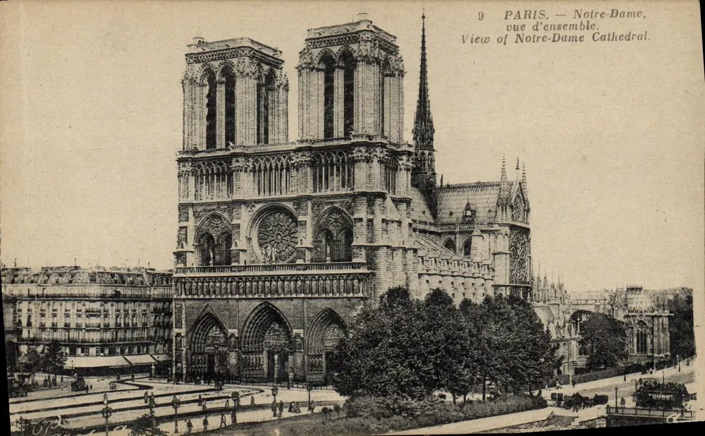 Paris — Notre-Dame, vista geral — Editor: Impr. F. Mercier & Cie, Paris - Frente