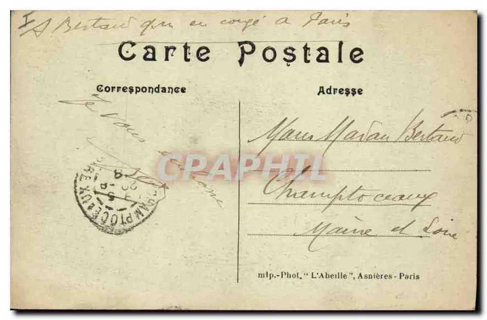 Paris — Rathaus und Statue von Étienne-Marcel — L'Abeille - Rückseite