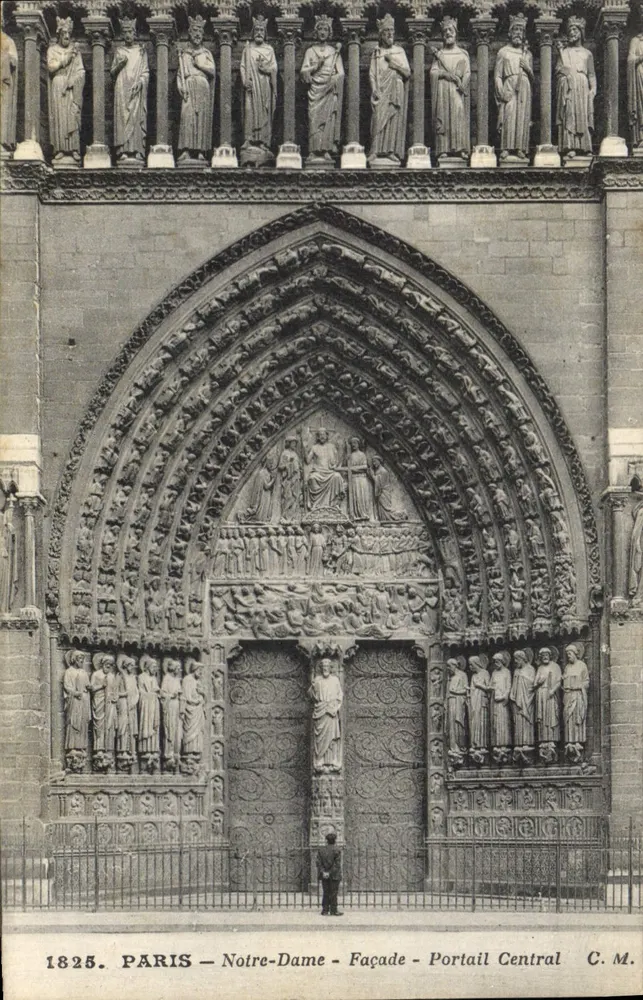 Paris — Notre-Dame — Fachada — Portal Central — C.M. - Frente