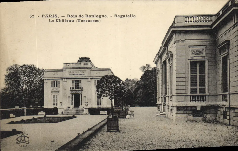 Paris - Bois de Boulogne - Bagatelle (Terrassen) — Das Schloss — Verlag Larche & Cie, Nr. 32 - Vorderseite
