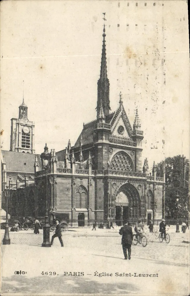 Paris — Igreja de Saint-Laurent — BLD 4629 - Frente