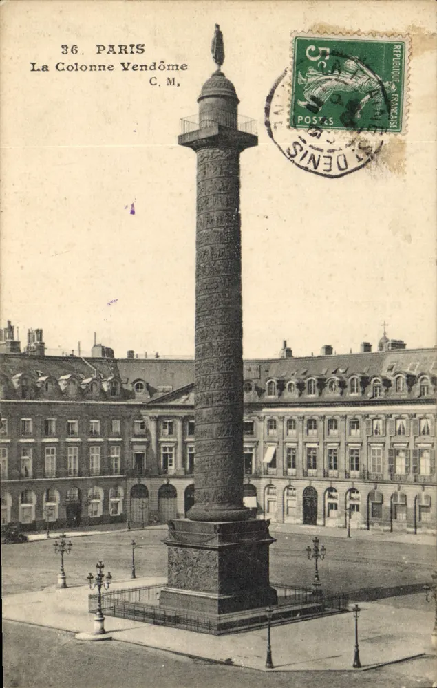 Paris — A Coluna Vendôme — C.M. n°36 - Frente
