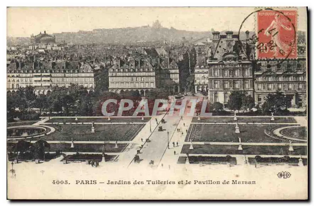 PARIS — Jardins des Tuileries und Pavillon de Marsan - Vorderseite