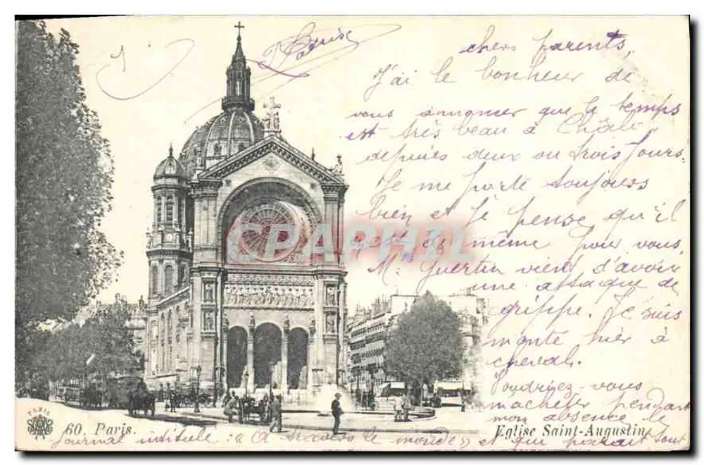 Igreja de São Agostinho — Paris — Jornal ilustrado « Le Mercure de France » - Frente