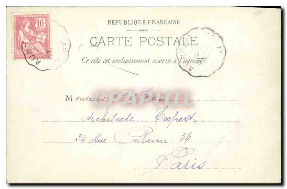 Igreja de São Agostinho — Paris — Jornal ilustrado « Le Mercure de France » - Verso