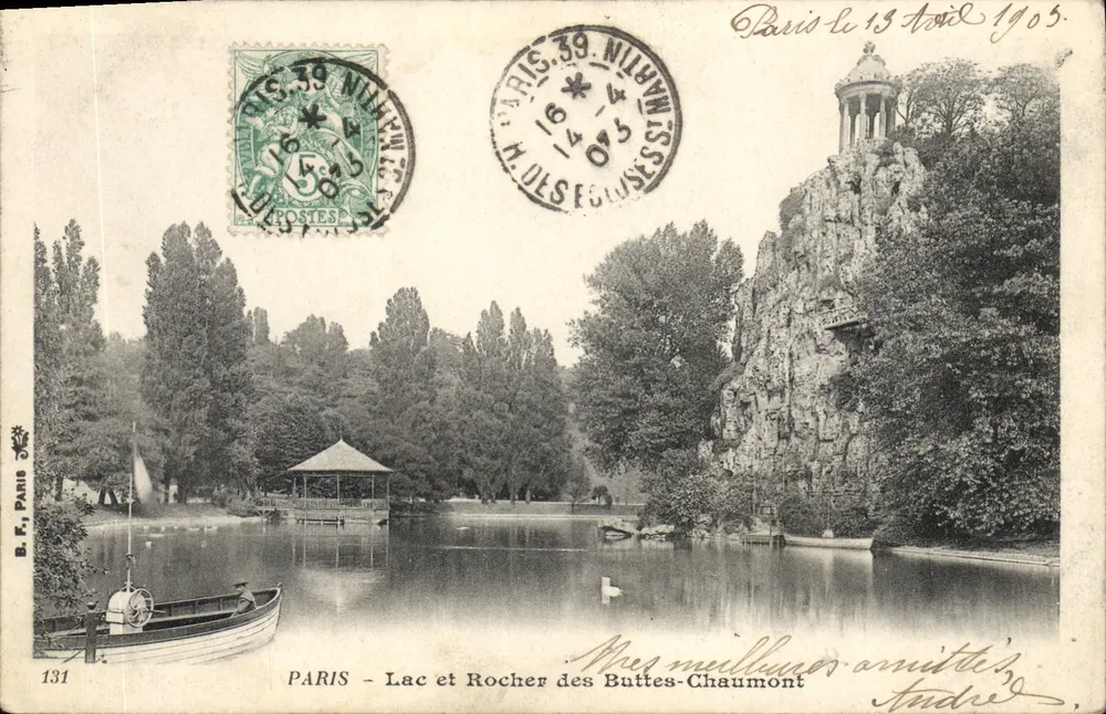 PARIS - See und Felsen der Buttes-Chaumont — B.F., Paris, Nr. 131 - Vorderseite