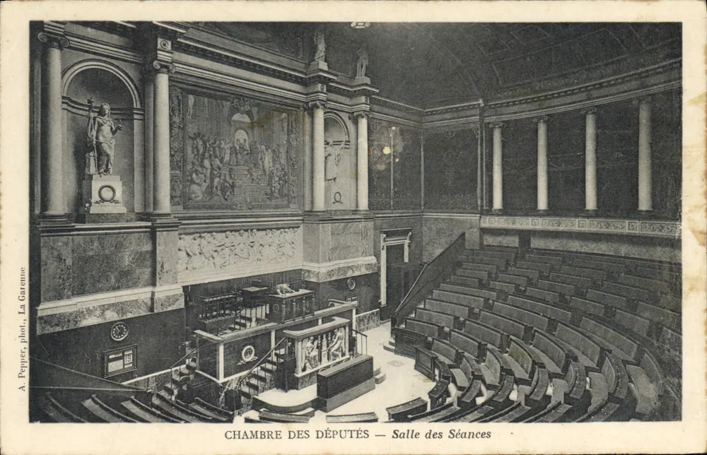 Chambre des Députés — Salle des Séances — A. Pepper, La Garenne - Vorderseite