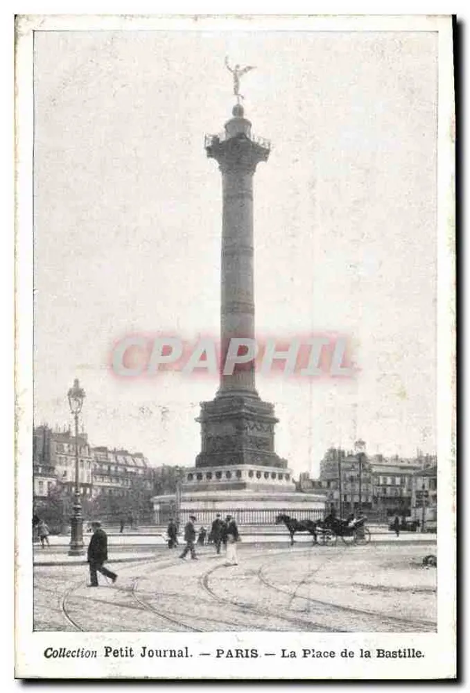 Paris — Place de la Bastille — Collection Petit Journal - Recto