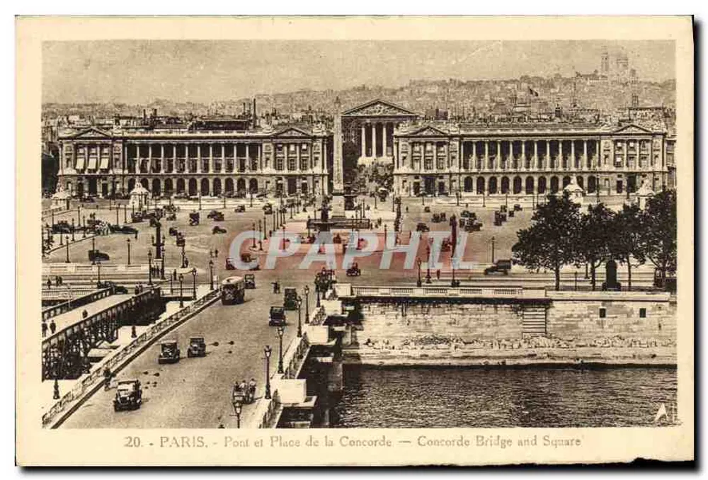 Paris - Ponte e Praça da Concórdia — Éditions Artistiques A.L. - Frente