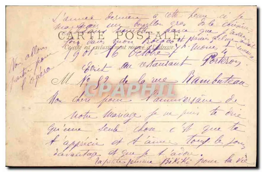Paris - Museu de Cluny — visão do jardim com estátua — editor F. Le Dely, 25 - Verso
