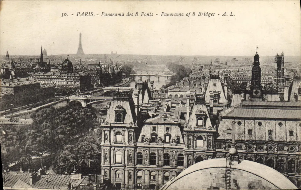 Paris - Panorama dos 8 Pontes - A.L. - Frente