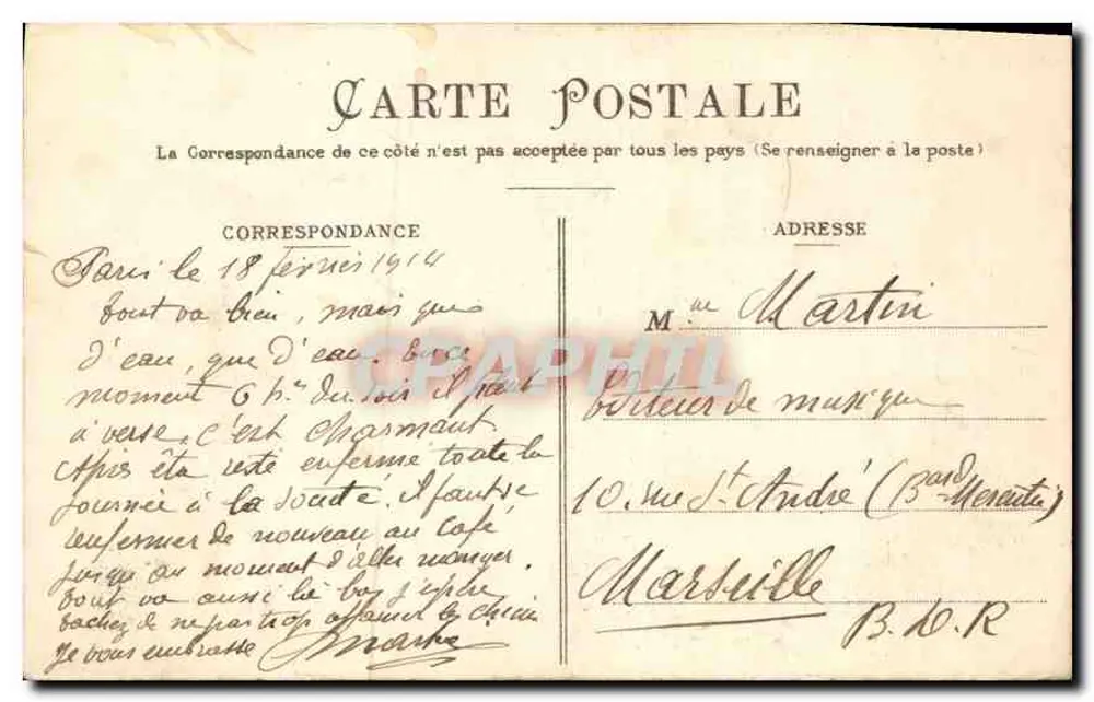 Paris — A Torre Saint-Jacques — Edição E. L., Paris - Verso