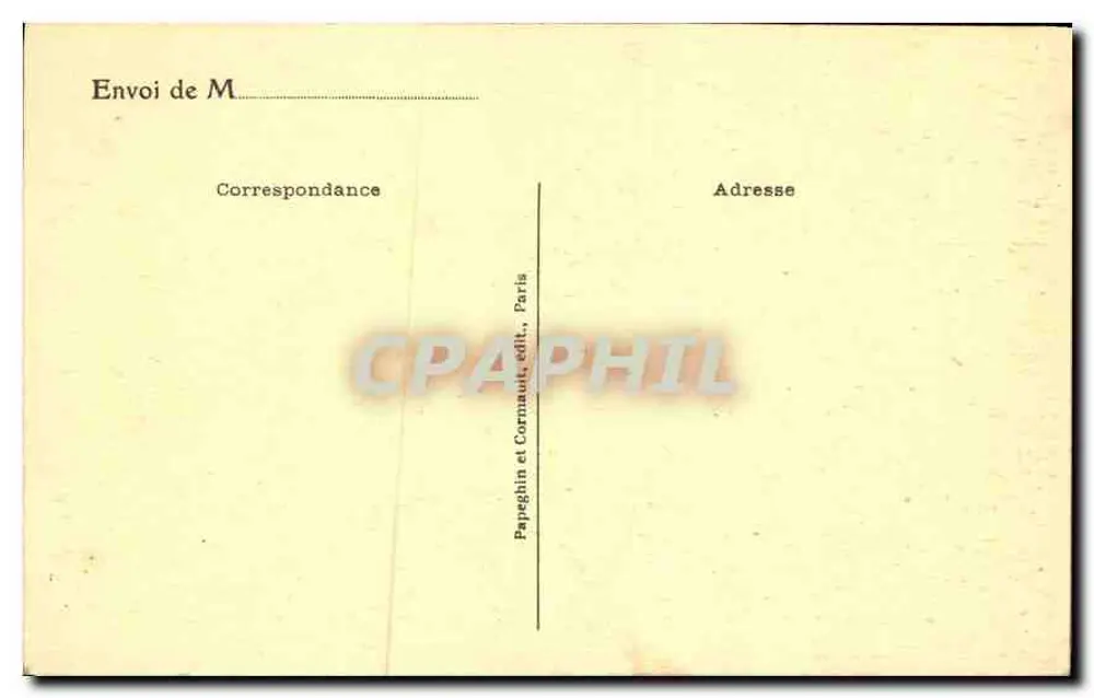 Paris - O Panteão — vista frontal — Papeghin e Cornault, editor, Paris, n° 217 - Verso