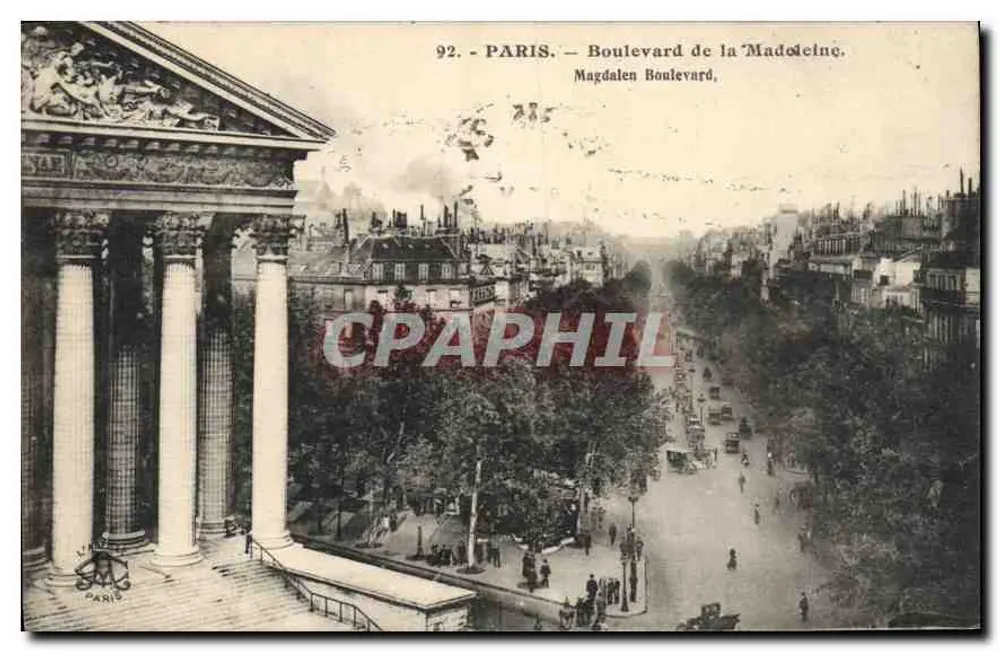 Paris — Boulevard de la Madeleine — Boulevard da Madeleine, n°92 - Frente