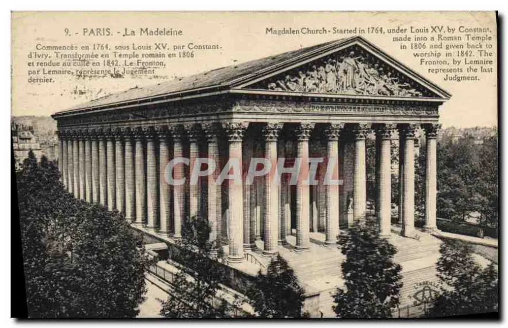 Paris - A Madeleine — editor L. Amiel & Fils, n°9 - Frente