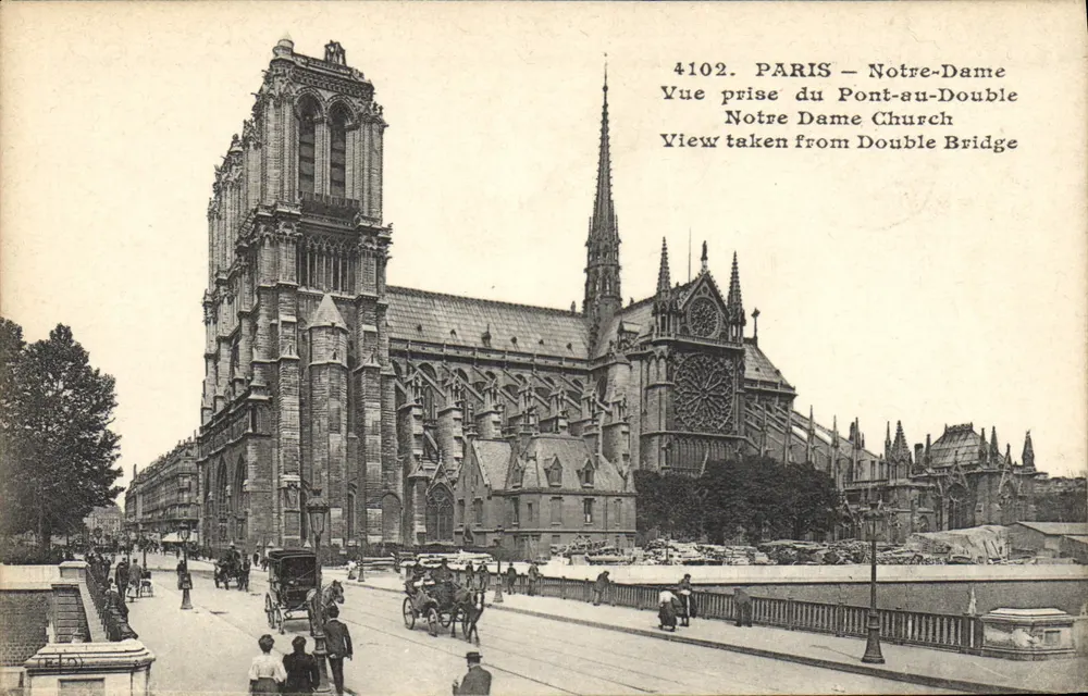 PARIS — Notre-Dame — Ansicht vom Pont-au-Doule - Vorderseite