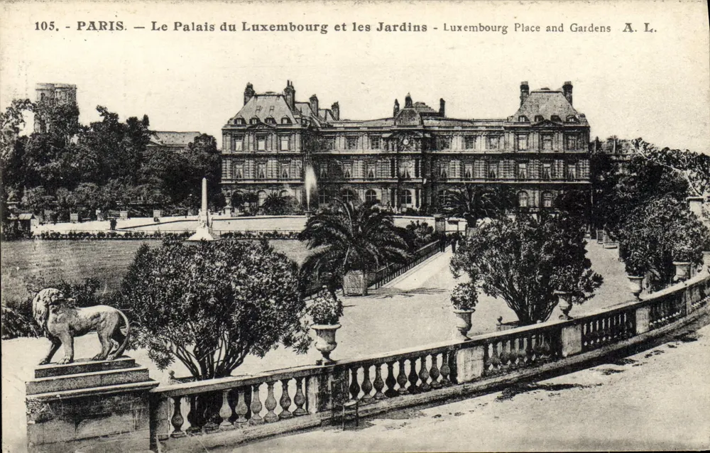 Paris — Das Palais du Luxembourg und die Gärten — A. L. — n° 105 - Vorderseite