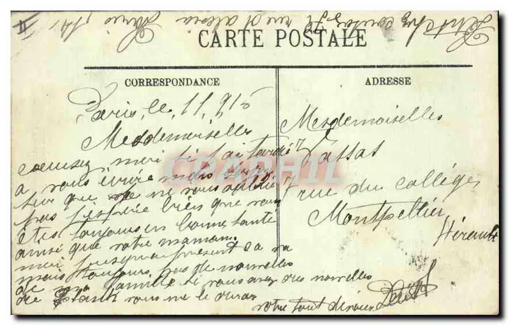Paris - A Sorbonne — LL. n° 1469 - Verso