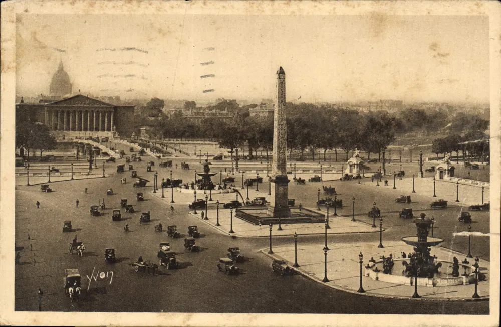 Place de la Concorde — vue générale avec l'Obélisque — Les Éditions de Yvon - Frente