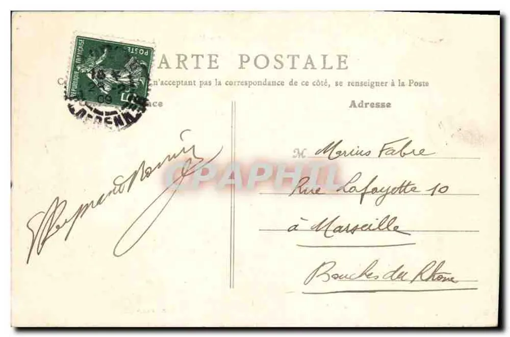 Paris - Buttes-Chaumont - Pont suspendu — H. F., Paris, n° 158 - Verso