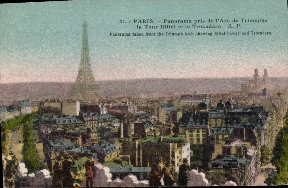 Paris — Panorama vom Arc de Triomphe — A.P. n°21 - Vorderseite