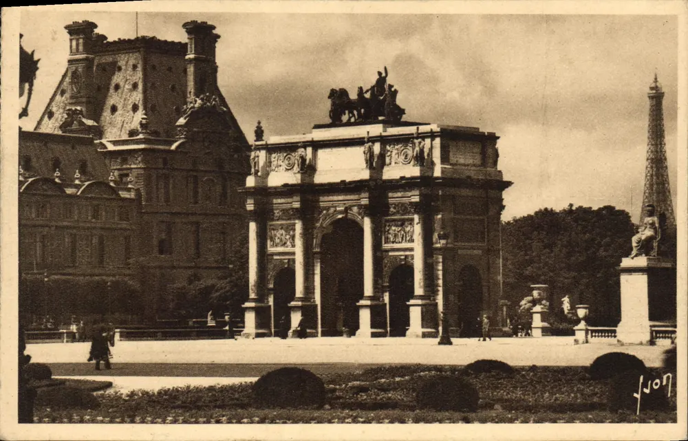 Praça do Carrousel — Arco do Triunfo do Carrousel — editor Yvon, n°142 - Frente