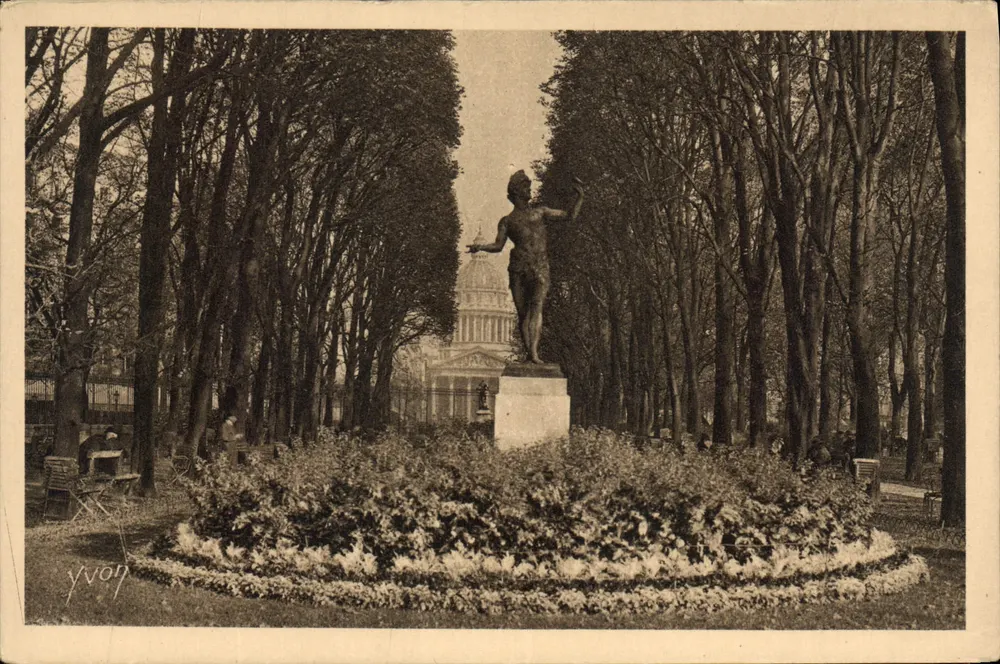 Jardin du Luxembourg — Statue inmitten von Baumalleen — Künstlerische Ausgabe YVON, Serie 3 - Vorderseite