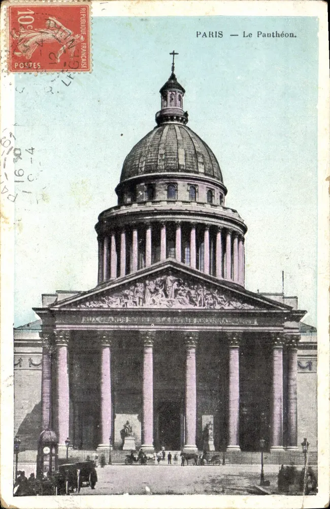 PARIS — O Panteão — Editor J.C. Paris, número de série não visível - Frente