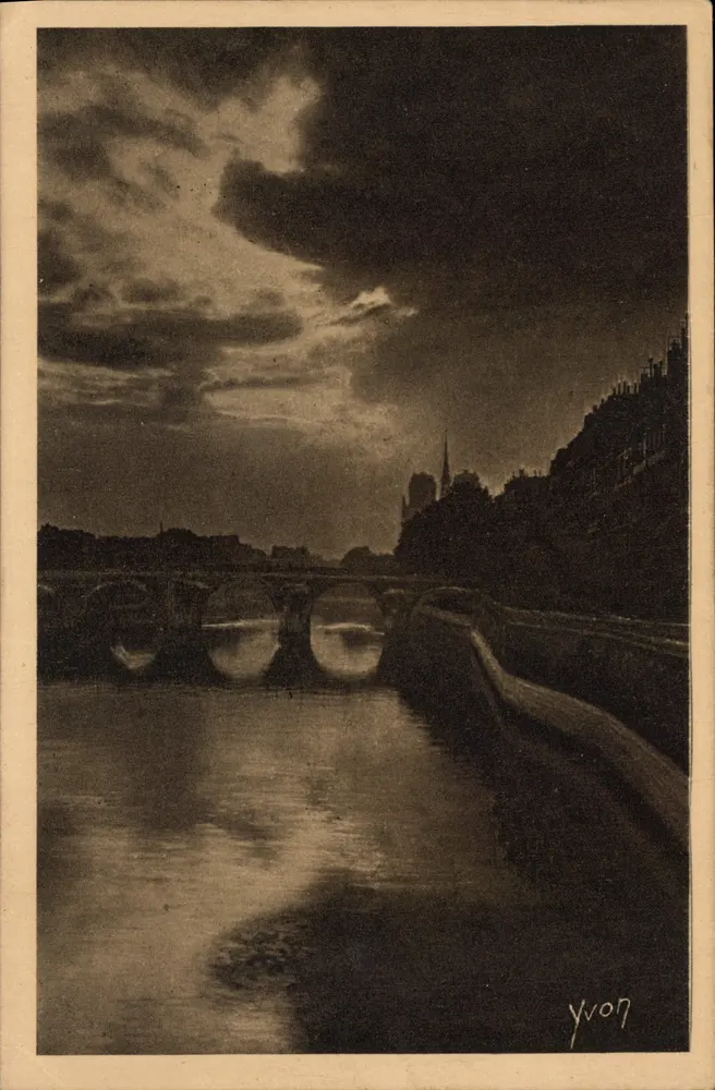 Paris. Spazieren — Die Seine am Quai de Béthune — Edition für Kenner, Serie 68, Yvon - Vorderseite