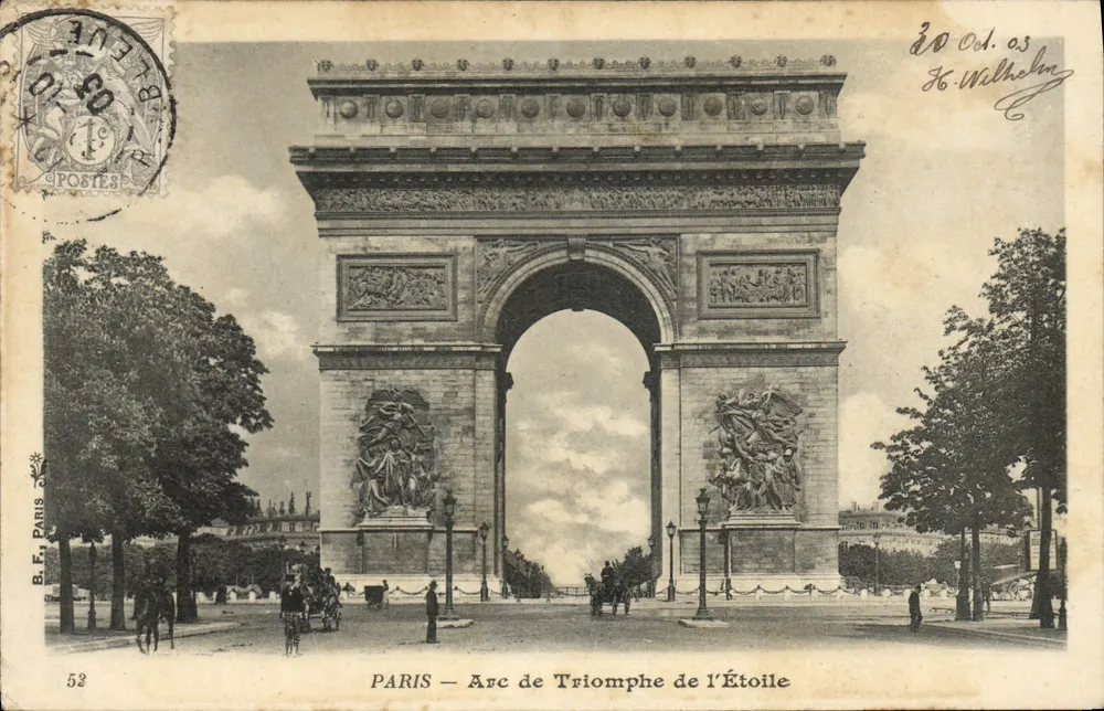 PARIS — Arco da Vitória da Estrela — B.F. Paris, n°52 - Frente