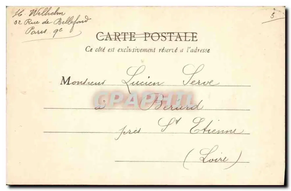 PARIS — Arco da Vitória da Estrela — B.F. Paris, n°52 - Verso