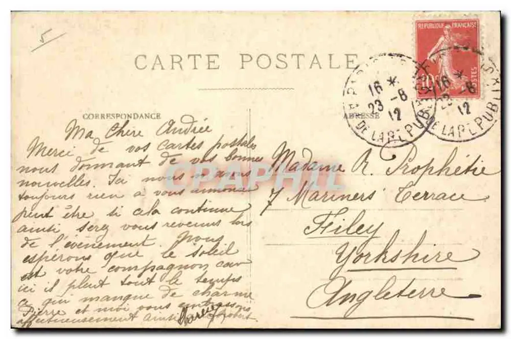 Paris - Igreja da Madeleine — Cópia do Partenon de Atenas, começada em 1764, concluída em 1813. J.H. - Verso