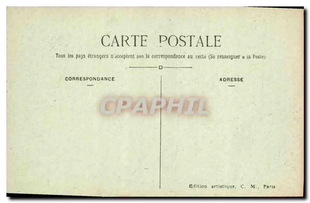 Parijs — Kerk Notre-Dame — Artistieke uitgave, C. M. - Achterkant
